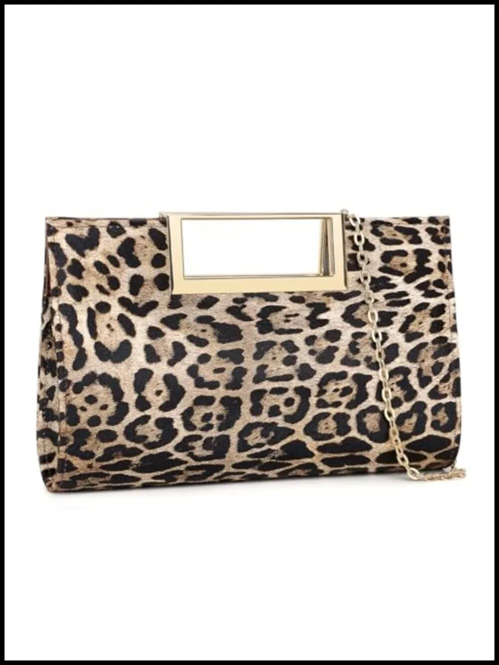 Evening Clutch Crossbody Bag with Detachable Chain